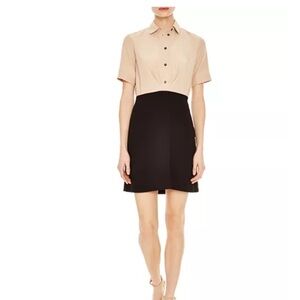 Chic Black and Beige Mini Skirt for Women